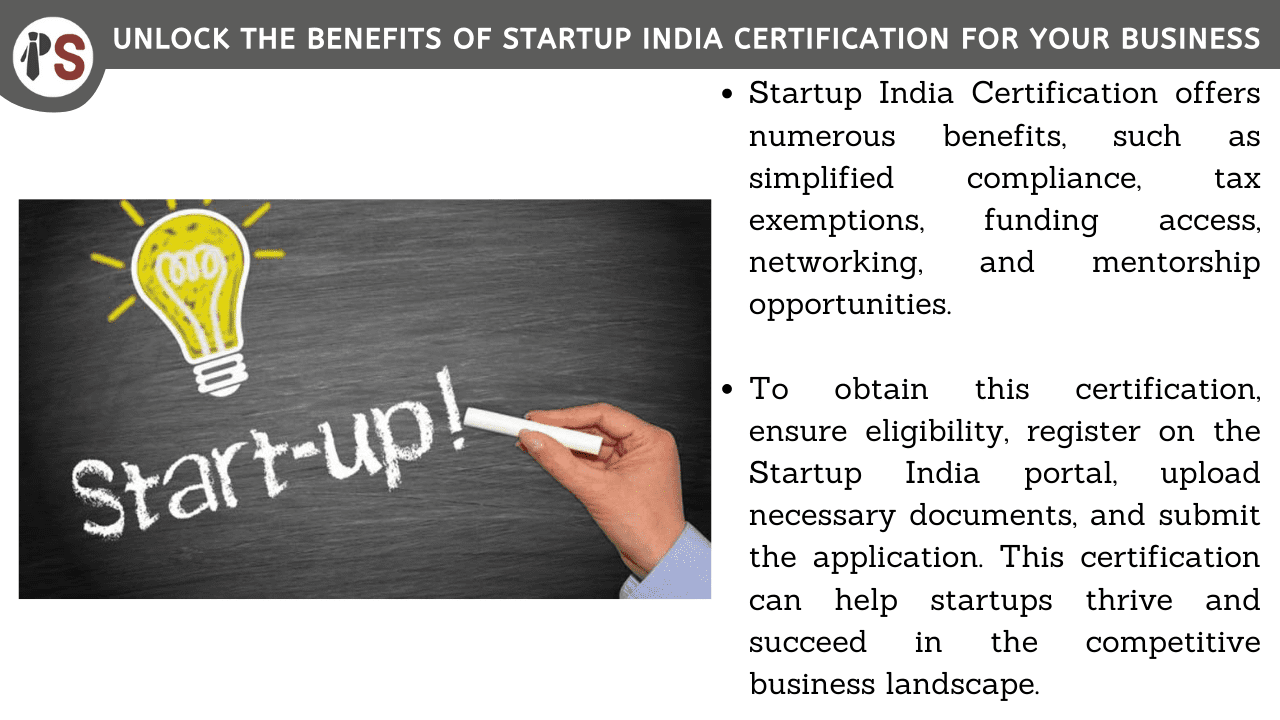 Unlock the Benefits of Startup India Certification for Your Business